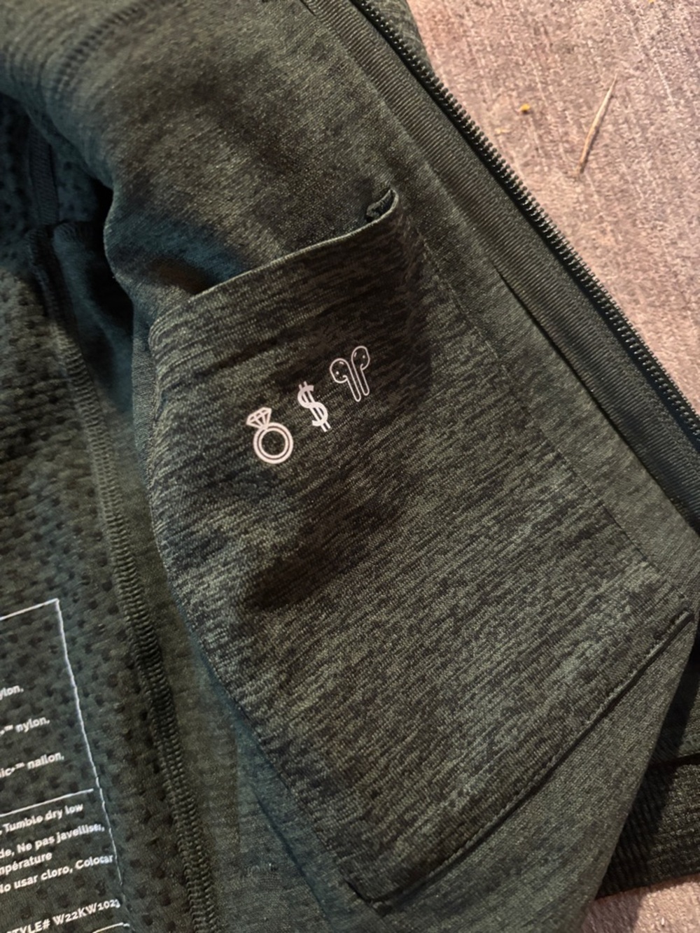Dark Green FIGS on shift Full-Zip Jacket - Picture 5 of 7